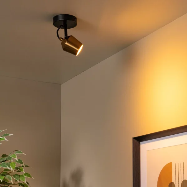 EMILE - Spot plafond - Ø 10,5 cm - 1xGU10 - Or Mat / Laiton