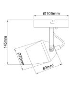 EMILE - Spot plafond - Ø 10,5 cm - 1xGU10 - Or Mat / Laiton – Image 5