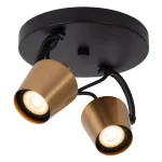 EMILE - Spot plafond - Ø 20 cm - 2xGU10 - Or Mat / Laiton – Image 2