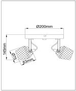 EMILE - Spot plafond - Ø 20 cm - 2xGU10 - Or Mat / Laiton – Image 4