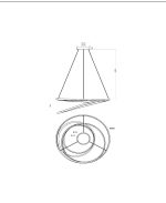 SARDANA - Suspension - Ø 80 cm - LED Dim. - 1x74W 2700K - Or Mat / Laiton | Premium – Image 2