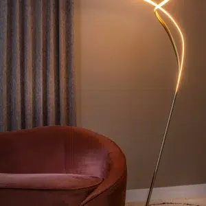 SARDANA - Lampadaire - Ø 44 cm - LED Dim. - 1x28W 2700K - Or Mat / Laiton | Premium