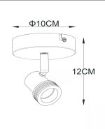 KIANTI - Spot plafond - Ø 10 cm - 1xGU10 - Taupe – Image 5