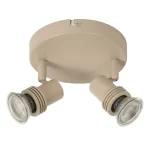 KIANTI - Spot plafond - Ø 15 cm - 2xGU10 - Taupe – Image 2
