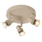 KIANTI - Spot plafond - Ø 21 cm - 3xGU10 - Taupe – Image 5