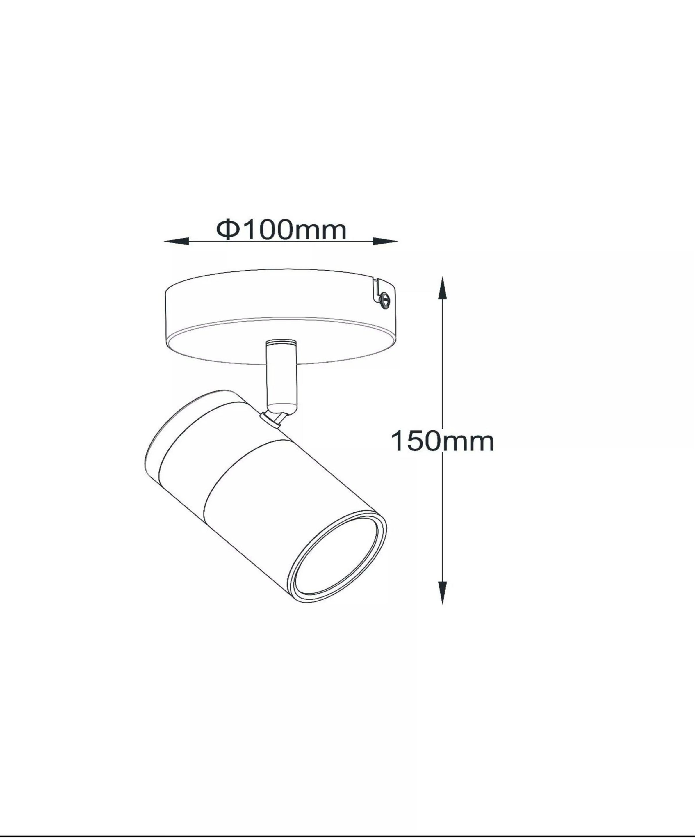 GORIK - Spot plafond - 1xGU10 - Noir – Image 2