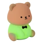 PINCHA BEAR - Lampe de table Rechargeable Chambres d'enfant - Batterie/Piles - LED 3 StepDim - 1x0,5W 2100K - Rvb - Brun | Essential – Image 4