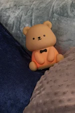 PINCHA BEAR - Lampe de table Rechargeable Chambres d'enfant - Batterie/Piles - LED 3 StepDim - 1x0,5W 2100K - Rvb - Brun | Essential – Image 2