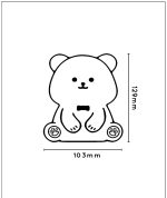 PINCHA BEAR - Lampe de table Rechargeable Chambres d'enfant - Batterie/Piles - LED 3 StepDim - 1x0,5W 2100K - Rvb - Brun | Essential – Image 6