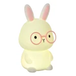 PINCHA RABBIT - Lampe de table Rechargeable Chambres d'enfant - Batterie/Piles - LED 3 StepDim - Rvb - Blanc | Essential