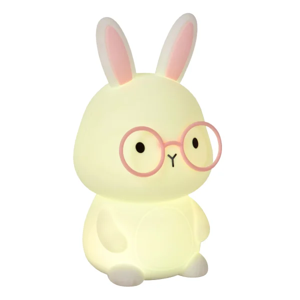 PINCHA RABBIT - Lampe de table Rechargeable Chambres d'enfant - Batterie/Piles - LED 3 StepDim - Rvb - Blanc | Essential