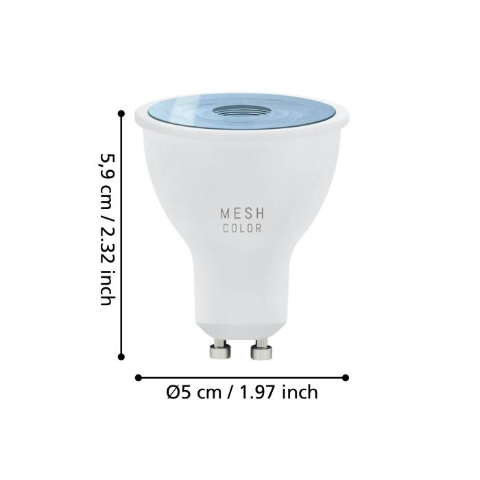 Ampoule led Eglo connecté Zigbee GU10 4.9w 345lm (RGB+CCT) – Image 3