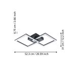 Plafonnier led Eglo Huerta-E 21w (4000k),noir – Image 2