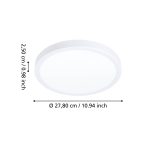 Plafonnier led circulaire Eglo Fueva 16w CCT IP44,blanc – Image 3