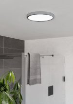 Plafonnier led circulaire Eglo Fueva 16w CCT IP44,chrome – Image 2