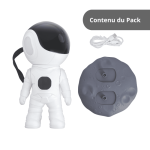 Veilleuse XL projecteur LED Cosmolite, 5 modes d'éclairage, enceinte bluetooth intégrée, minuteur intégré, rechargeable USB – Image 3