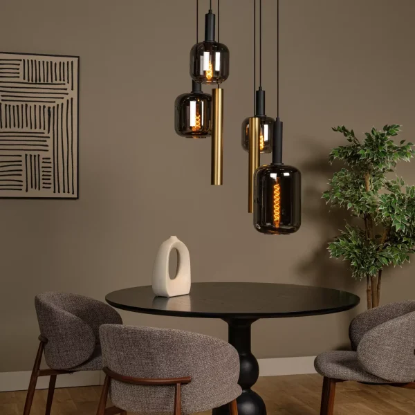 JOANET Tube - Suspension - Ø 65 cm - 4xE27 - Laiton