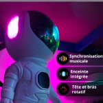 Veilleuse XL projecteur LED Cosmolite, 5 modes d'éclairage, enceinte bluetooth intégrée, minuteur intégré, rechargeable USB – Image 5