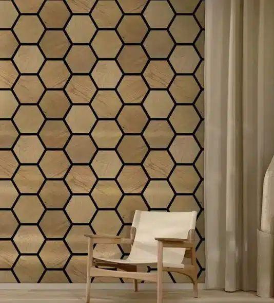 Panneau acoustique hexagonal HDF