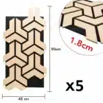 Panneau acoustique hexagonal géométrique HDF – Image 7