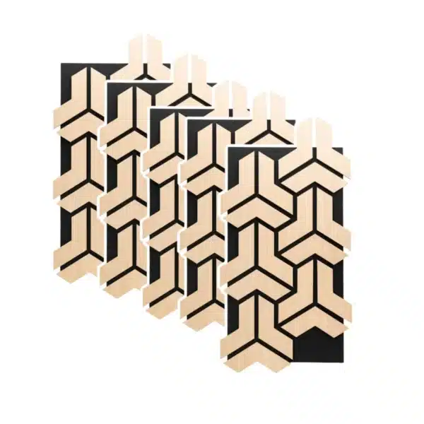 Panneau acoustique hexagonal géométrique HDF