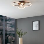 Plafonnier led Eglo ZigBee Parrapos-Z 34w CCT 54cm,noir