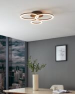 Plafonnier led Eglo ZigBee Parrapos-Z 34w CCT 54cm,noir