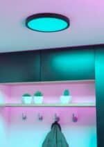 Plafonnier led Eglo Zigbee Fueva 6-Z 16w RGB/CCT 28cm,noir