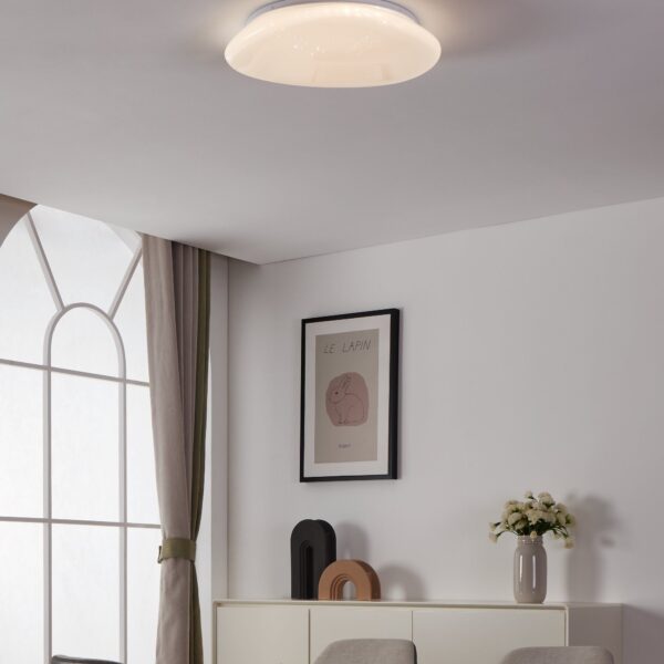 Plafonnier led Eglo ZigBee Sileras-Z 24w RGBCCT 43cm,blanc