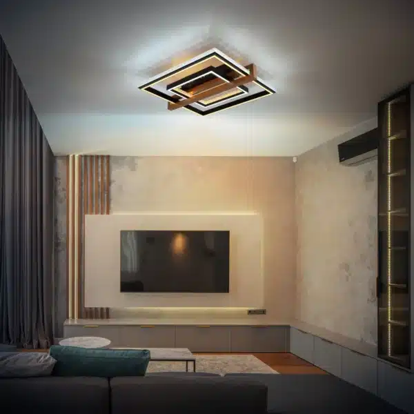 Plafonnier carré Globo Deloris 40w CCT 55cm