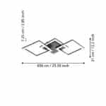 Plafonnier led Eglo ZigBee Paranday-Z 35w CCT 65cm,noir – Image 4