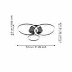 Plafonnier led Eglo ZigBee Parrapos-Z 34w CCT 54cm,noir – Image 4