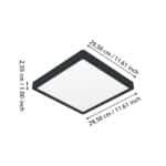 Plafonnier led carré Eglo ZigBee Fueva 6-Z 16w RGBCCT,noir – Image 5