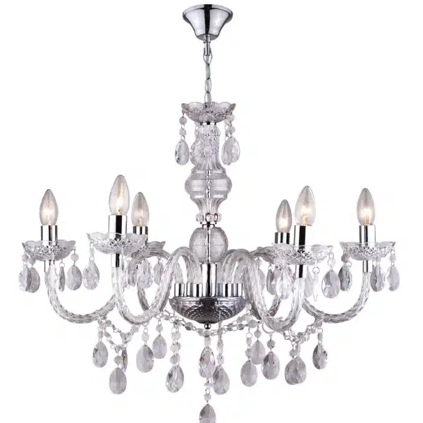 Lustre pampilles Globo Cuimbra I 6xE14 67cm