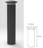 Potelet Novolight 10w (4000k) IP65,noir – Image 2