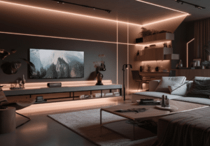 Longs rubans lumineux ambrés