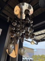 Suspension Concept Verre Chavana/nuage 60cm,chrome