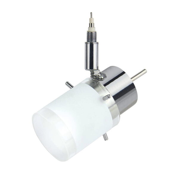 Diffuseur Orientable LED Tube REMIXLED Argenté en Métal et Verre