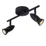 Spot Lucide Caro  2×GU10 32cm, noir