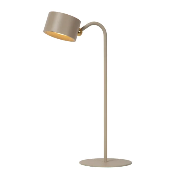 JOLAN - Lampe de bureau Rechargeable/Lampe à pince/Applique murale - Batterie/Piles - LED Dim to warm - 1x3,5W 2700K/5700K - Taupe