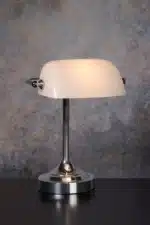 Lampe de bureau Lucide Banker 1xE14,chrome – Image 3