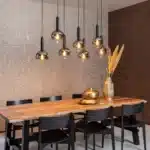 Suspension barre Lucide Marius 7xE27 130cm,noir
