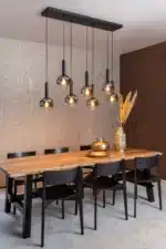 Suspension barre Lucide Marius 7xE27 130cm,noir
