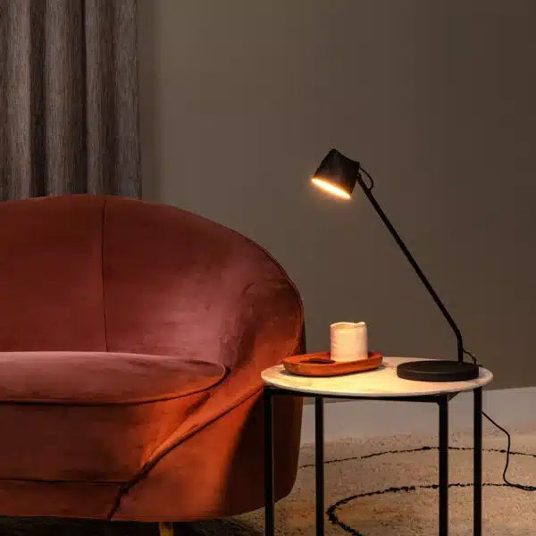 Lampe de bureau Lucide Milne 8w (2700k),noir