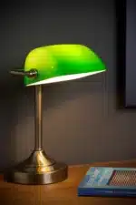 Lampe de bureau Lucide Banker 1xE14,vert