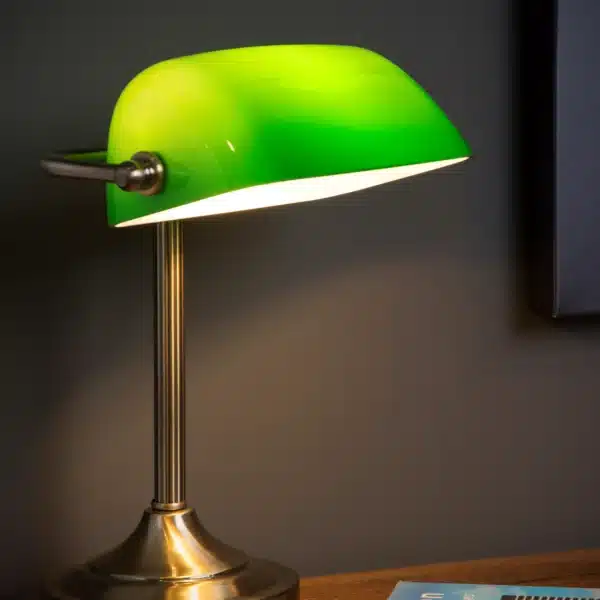 Lampe de bureau Lucide Banker 1xE14,vert