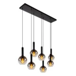 Suspension barre Lucide Marius 7xE27 130cm,noir – Image 9
