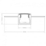 Profilé alu noir Drywall PM avec plexi occultant,3m – Image 2