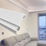 Profilé corniche alu double flux avec plexi occultant,3m