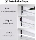 Profilé corniche alu double flux avec plexi occultant,3m – Image 2